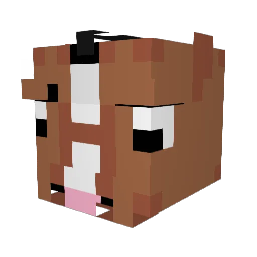 Camothon Minecraft avatar head, 3D render