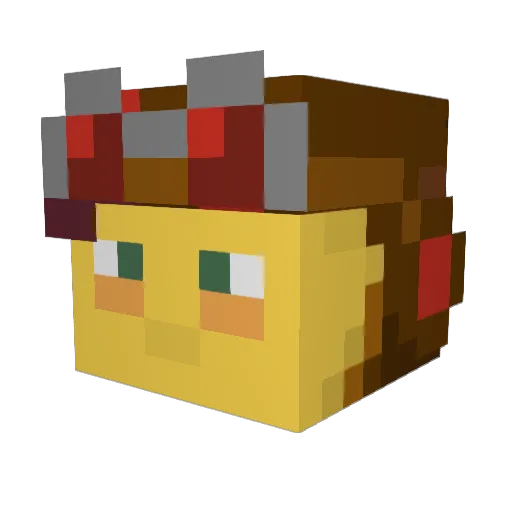 Camotori Minecraft avatar head, 3D render