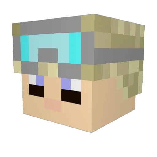 Camouflage09 Minecraft avatar head, 3D render
