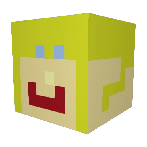 CamouflageGreen Minecraft avatar head, 3D render