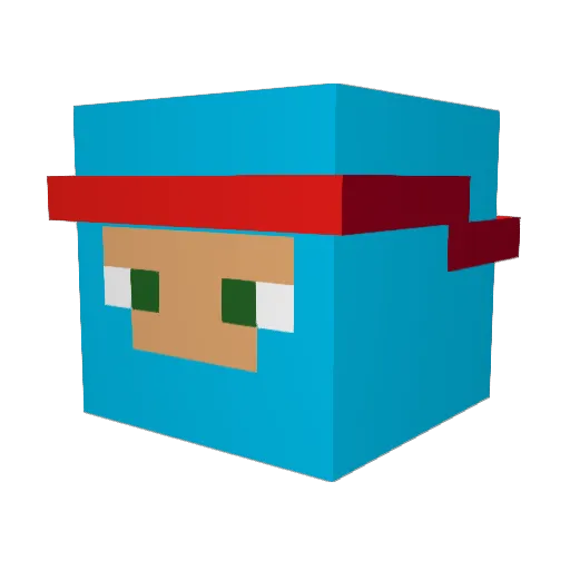 CampShark7 Minecraft avatar head, 3D render