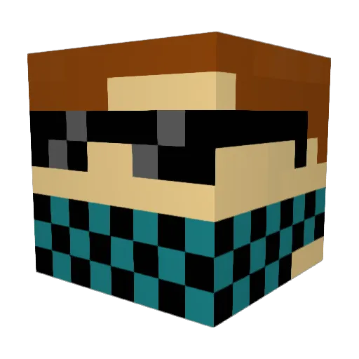 Campa_1 Minecraft avatar head, 3D render