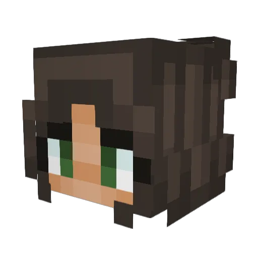 Campbellina Minecraft avatar head, 3D render