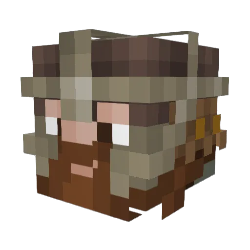 Camperfire Minecraft avatar head, 3D render