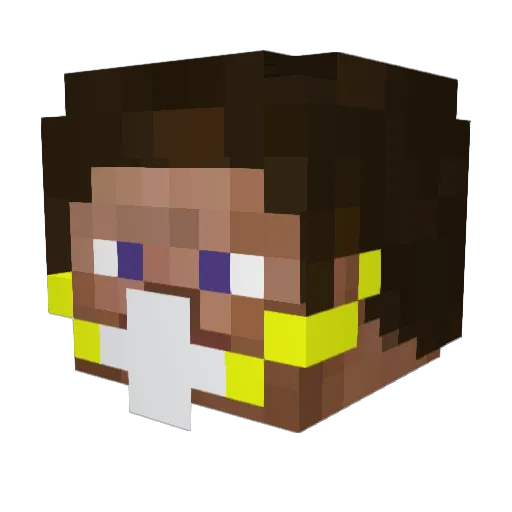 Campfireman Minecraft avatar head, 3D render