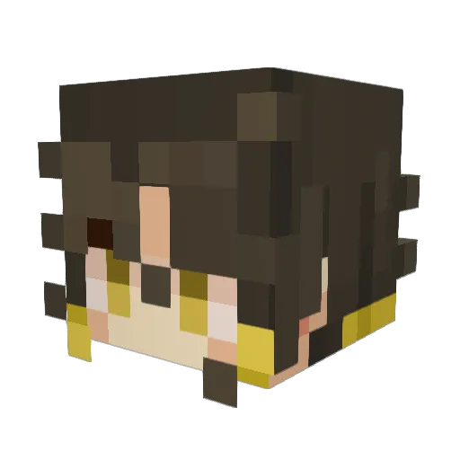 Campilope Minecraft avatar head, 3D render