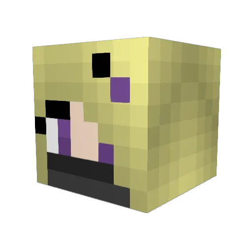 CampingRusher Minecraft avatar head, 3D render