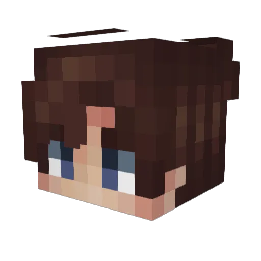 CampingTibo Minecraft avatar head, 3D render