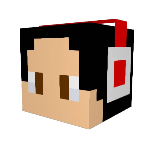CamposGC Minecraft avatar head, 3D render