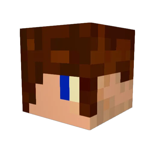 Campouze Minecraft avatar head, 3D render