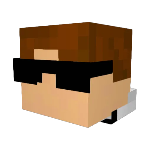CampyD Minecraft avatar head, 3D render