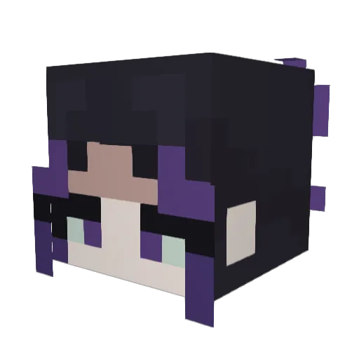 Camqt_ Minecraft avatar head, 3D render