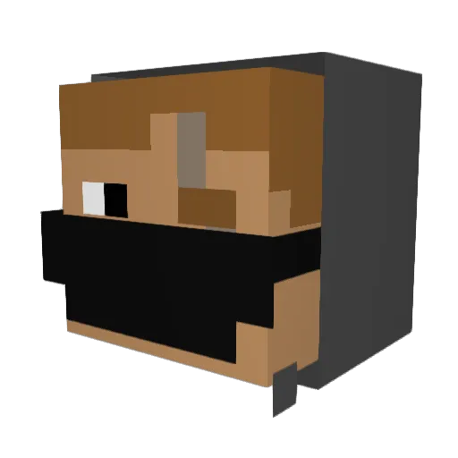 Camrbee1977 Minecraft avatar head, 3D render