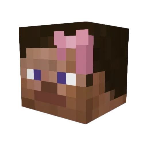Camren_e Minecraft avatar head, 3D render