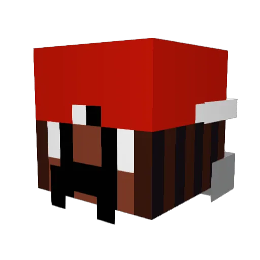 Camrentrust Minecraft avatar head, 3D render