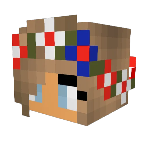 CamrynHarv Minecraft avatar head, 3D render