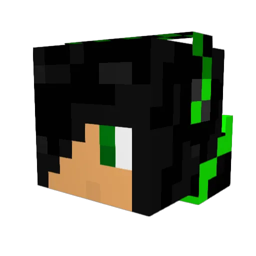 Camsky1 Minecraft avatar head, 3D render