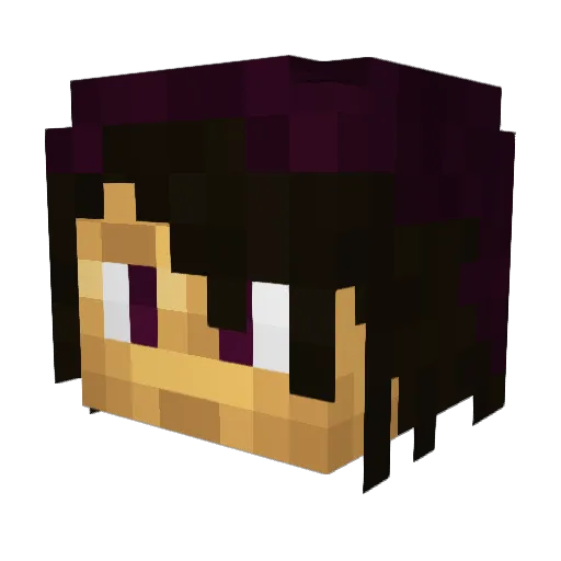CamusChang Minecraft avatar head, 3D render