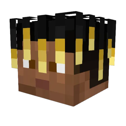 Camwindrunner Minecraft avatar head, 3D render