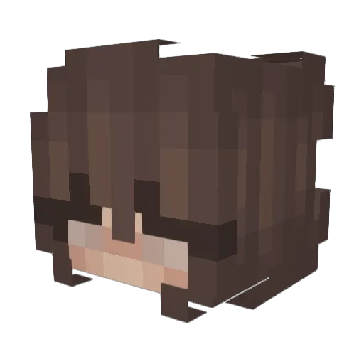 CamyK Minecraft avatar head, 3D render