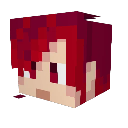 CanCheng Minecraft avatar head, 3D render