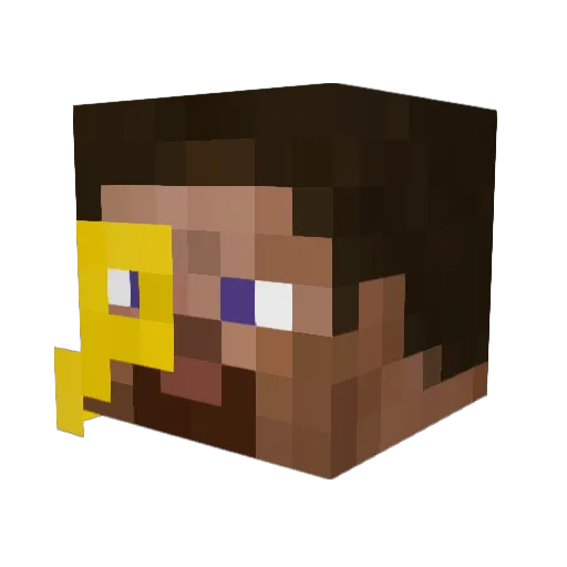 CanCloser Minecraft avatar head, 3D render