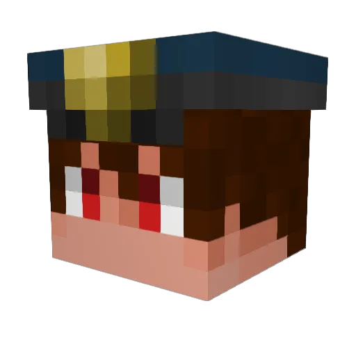 CanHatGC Minecraft avatar head, 3D render