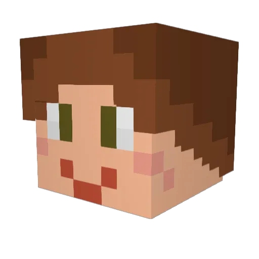 CanSencar Minecraft avatar head, 3D render