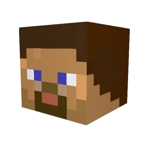 Canabooo Minecraft avatar head, 3D render