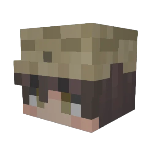 CanadaFlag Minecraft avatar head, 3D render