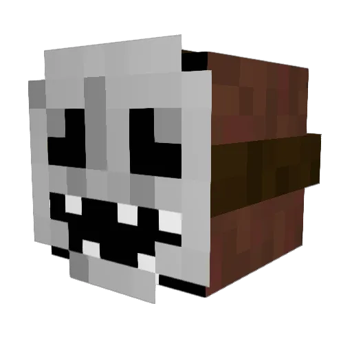CanadaTrenches Minecraft avatar head, 3D render