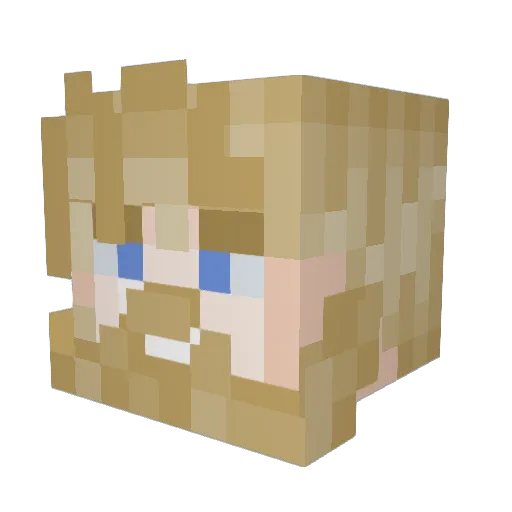 CanadianBagel Minecraft avatar head, 3D render