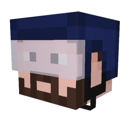 Canadiens Minecraft avatar head, 3D render