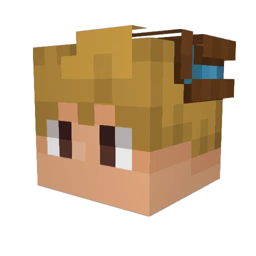 Canairy Minecraft avatar head, 3D render