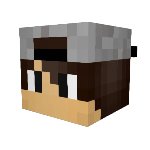 CanalNeon Minecraft avatar head, 3D render