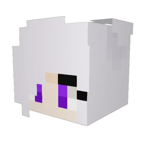 Canamochi Minecraft avatar head, 3D render