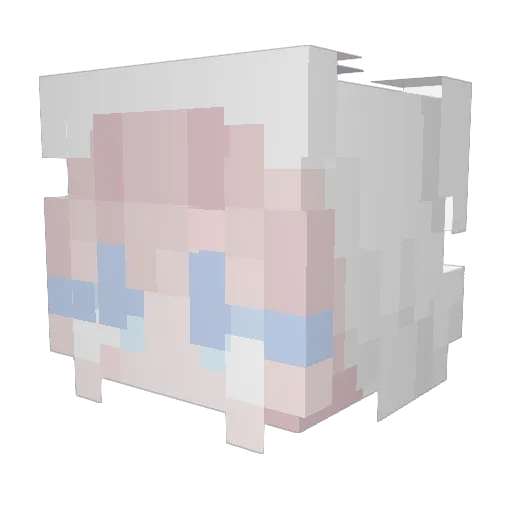 Canapples Minecraft avatar head, 3D render