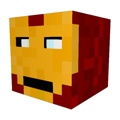 Canarack Minecraft avatar head, 3D render