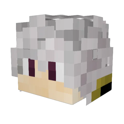 Canasius Minecraft avatar head, 3D render