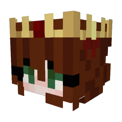 Cancara Minecraft avatar head, 3D render