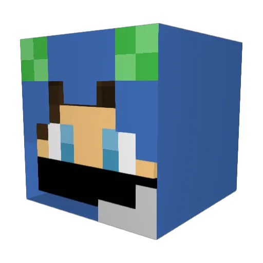 Cancerbatz666 Minecraft avatar head, 3D render
