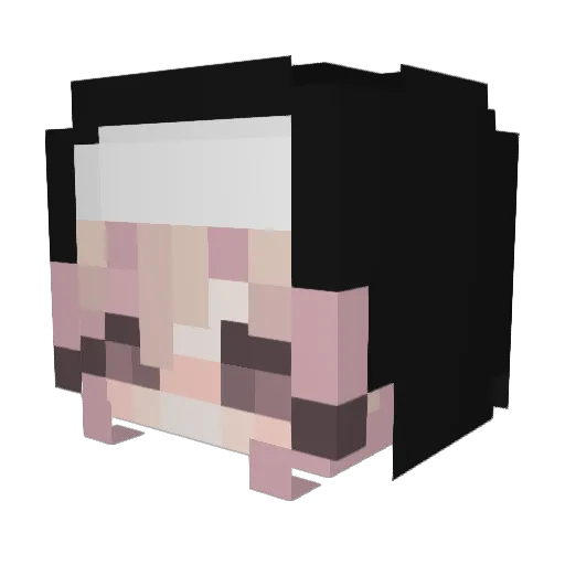 Canchelo_ Minecraft avatar head, 3D render