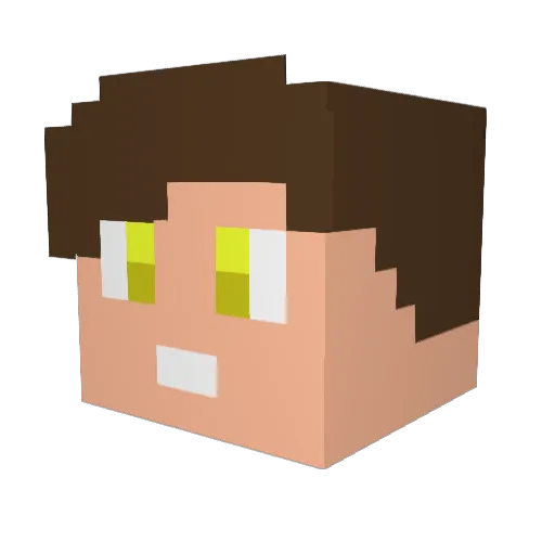 Cancoazx Minecraft avatar head, 3D render
