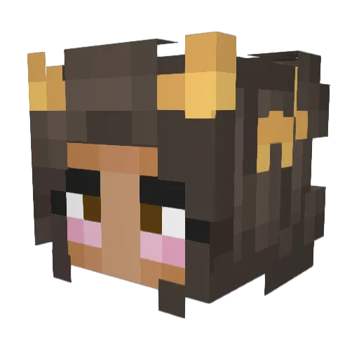 Candaceb Minecraft avatar head, 3D render