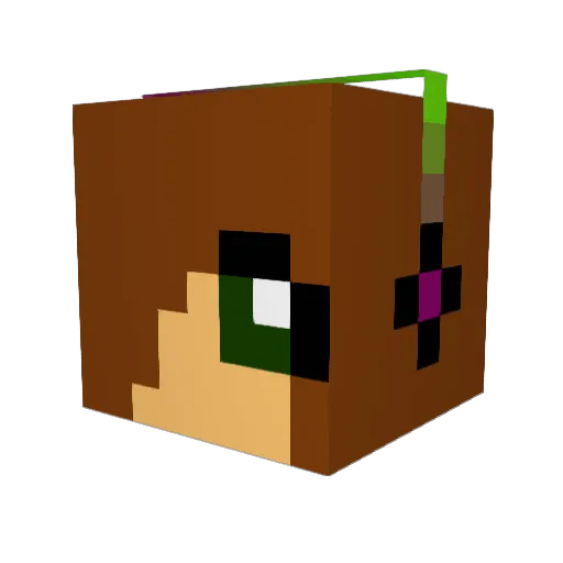 Candarry Minecraft avatar head, 3D render