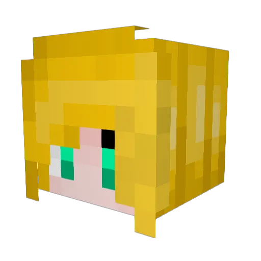 Candentia Minecraft avatar head, 3D render