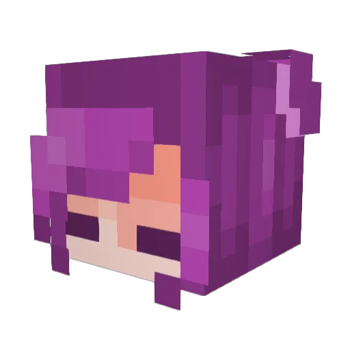 CandiJelly Minecraft avatar head, 3D render