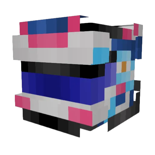 Candipo05 Minecraft avatar head, 3D render