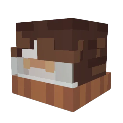 CandleBlood Minecraft avatar head, 3D render