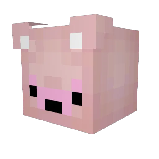 CandlePistol Minecraft avatar head, 3D render
